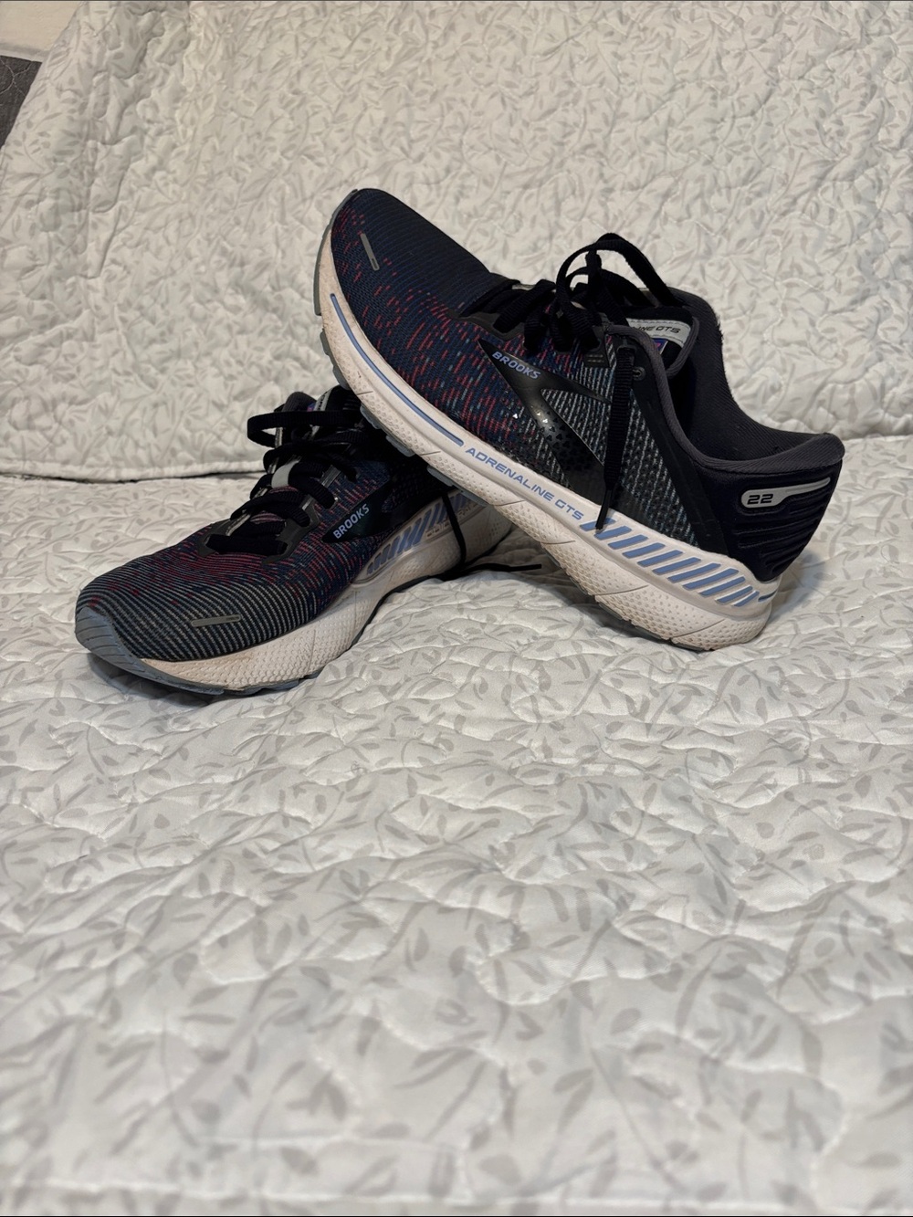 Brooks Women's Running Shoes in Black with Blue and Pink Accents